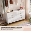 3/5/6/8 Fluted Drawer Dresser for Bedroom, Modern Chest with Deep Drawers and Wide Top, Wooden Dresser Organizer for Living Room - 4 of 4