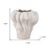 HomeRoots 12" Cream Abstract Sculptural Ceramic Table Vase - 3 of 4