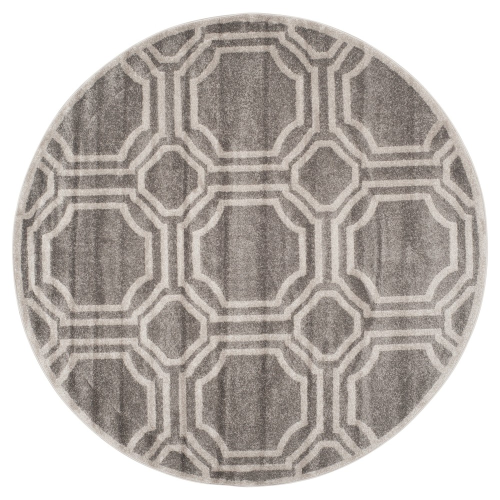 Amala Round 7' Indoor/Outdoor Rug - Gray/Light Gray - Safavieh