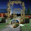 Raised Garden Bed with 96" Tall Vertical Arch Trellis – Expandable Planter Box for Outdoor Plants, Vines – Includes Plant Clips, Drainage Netting - 4 of 4