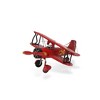 HomeRoots 5" Red and Black Metal Hand Painted 1933 G5 Bi Plane Model Airplane - 3 of 4