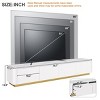 78'' Luxury Fluted TV Stand for TVs Up to 85",Faux Marble Top Media Console with 4 Drawers - The Pop Home - 3 of 4