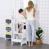 TopComfy 2 in 1 Step Stool Toddler Standing Tower with Chalkboard Safety Rail for Kids Kitchen Bathroom Bedroom, White, 21.25"*20"*5.5" - 3 of 4