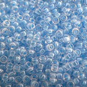 John Bead Miyuki Glass Seed Beads 11/0 (250g) Crystal-lined Light Blue Luminous Neon DB4300 - 1 of 1