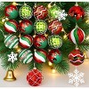 16PCS 2.3in Christmas Ball Ornaments, Red & White Baubles Set for Tree, Indoor/Outdoor Holiday Decorations - 4 of 4
