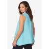 Jessica London Women's Plus Size Stretch Cotton Poplin Sleeveless Shirt - 4 of 4
