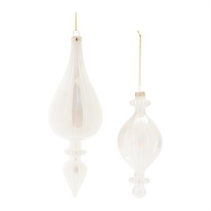 Iridescent Glass Finial Ornament (Set of 6) - 1 of 3