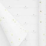 25 sq ft Gold Foil Stars Gift Wrap White - Sugar Paper™ + Target