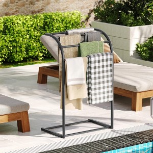 MOEPISY Free Standing Towel Rack, 4-Tier Blanket Rack for Bathroom - 1 of 4