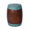 SPI Home Barrel Stool – 19.5" Tall Cast Aluminum Accent with Vintage Drum Shape for Indoor or Outdoor Seating - 2 of 4