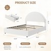 Boucle Bed Frame with 2 Storage Drawers - Soft Upholstered Platform, Round Headboard, Wooden Slats, Noise-Free, No Box Spring Needed - 2 of 4