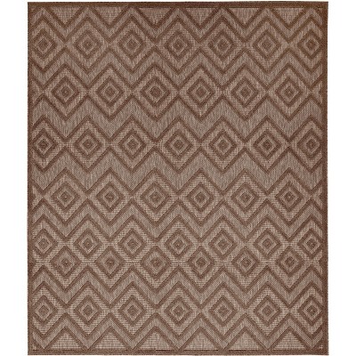 Nourison Versatile Solid Diamond Indoor Outdoor Flatweave Area Rug