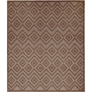 Nourison Versatile Solid Diamond Indoor Outdoor Flatweave Area Rug - 1 of 4