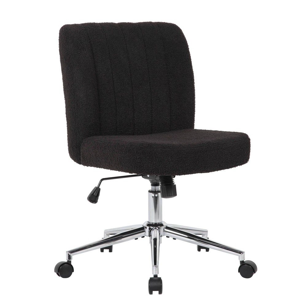 Boss Office Products Task Chair Black: Ergonomic, Swivel, Lumbar Support, Adjustable Height