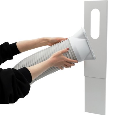 White Polypropylene Portable Air Conditioner Window Kit with Hose
