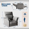 Power Recliner Chair, Swivel Glider Rocker with Charging Port,Curved Armrests & Padded Backrest,Upholstered Nursery Reclining Sofa Chair - 2 of 4