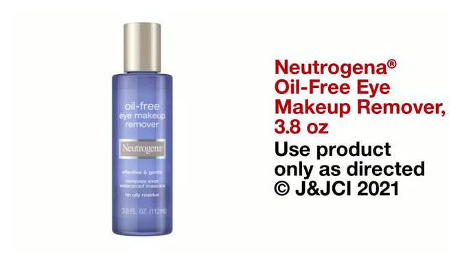 Neutrogena Oil-Free Liquid Eye Makeup Remover Solution - 3.8oz, 2 of 11, play video