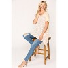 Slickblue Women's Knit Tunic Top, Star Texture with Shark Bite Hem, Relaxed Fit, Golden Sand, S - 3 of 4