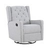Yinvani Grey Polyester 360 Degree Sliding Swivel Chair - 3 of 4