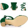 Perphy Women's Open Toe Lace Up Tie Up Lightly Padded Chunky Heeled Sandals - 3 of 3