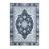Garvee Washable Vintage Floral Area Rug- Non-Slip Print, Non-Shedding, Soft Foldable Carpets,Blue - 2 of 4