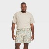 Men's 9" Leaf Print Hybrid Swim Shorts - Goodfellow & Co™ Dark Green - 3 of 3
