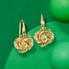 Ross-Simons Italian Sterling Silver and 18kt Gold Over Sterling Filigree Rose Drop Earrings - 3 of 4