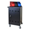 Vynxaria Black Mobile Charging Trolley - Versatile Utility Storage Cabinets for 30 Devices with Cable Management - 4 of 4