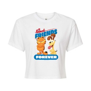Women's - Garfield - Best Friends Forever Cropped Graphic T-Shirt - 1 of 4