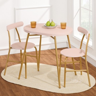 Best Choice Products 3-Piece Modern Oval Dining Table Set, Small Kitchen Dinette w/ 2 Chairs