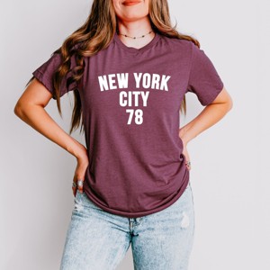 Simply Sage Market New York City Arched 78 Puff Print Short Sleeve Tee - 1 of 4