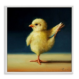 Stupell Industries Yoga Chicks Birds of Paradise Pose Funny Animal Black Framed Giclee Art - 1 of 4