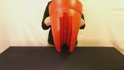 Terracotta Orange Resin Self-Watering Rail Planter Grow Box