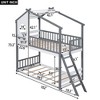 Twin Over Twin Bunk Bed with Roof, Window and Ladder - ModernLuxe - 3 of 4