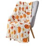Kate Aurora Thanksgiving Autumn Harvest Leaves & Pumpkin Pies Ultra Soft & Plush Accent Throw Blanket - 50 in. W x 70 in. L - 2 of 3