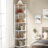 Hommoo 6-Tier Corner Shelf, Small Corner Bookshelf Storage Rack - 2 of 4