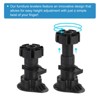 Unique Bargains Plastic Non-Skid Adjustable Furniture Leveling Feet for Sofa 4 Pcs - 4 of 4
