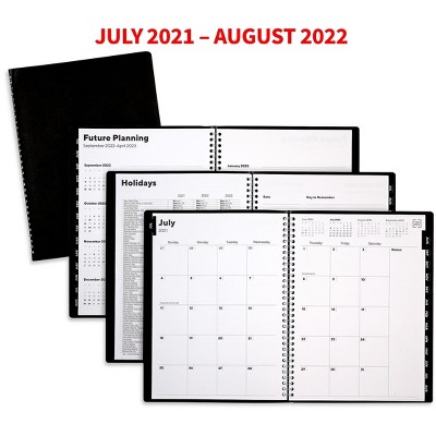 TRU RED 2021-2022 Academic 8" x 11" Monthly Planner Black (TR23571-21)