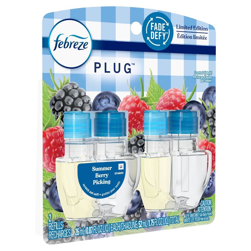 Febreze Plug Dual Refill Air Freshener Summer Berry Picking - 2ct, 3 of 14