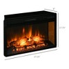 Kumasinova 27 Inch Electric Fireplace Insert Heater Fireplace with 3D Realistic Log Flame & Remote Control,1400W Heat,Black - 3 of 4
