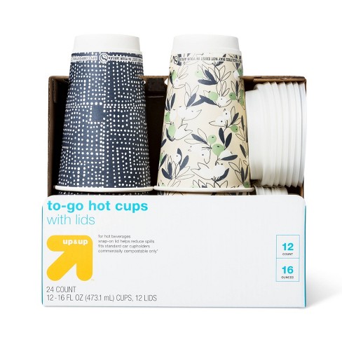 Dixie To Go Disposable Hot Cups & Lids - 12oz : Target
