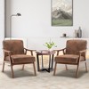 Kumasinova Mid-Century Accent Chair, Velvet Upholstered Armchair, Wingback Chair Sofa Chair with Plush Cushions, 300 lbs Capacity, Living Room Chair - 2 of 4