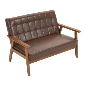 NicBex 44.88 Inch Mid-Century Loveseat Sofa,2-Seat Upholstered Sofa for Living Room,Small Space,Office,Apartment - 1 of 4