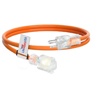 LifeSupplyUSA 16 Gauge Power Extension Cord Outdoor & Indoor Waterproof Cable SJTW 16/3 ETL Listed - 1 of 4