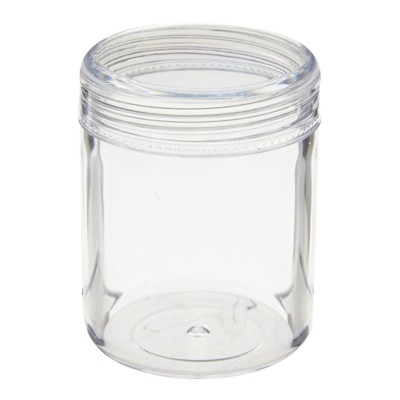 Juvale 35 Pack 1.2oz Clear Plastic Jars with Screw on Lids, Empty Airtight Containers for Storage of Nail Art Supplies, Beads and Jewelry