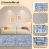 Washable Area Rugs, Non-Slip Large Indoor Carpet, Stain Resistant Oriental Distressed Carpet, Traditional Floral Area Rug for Living Room Bed Room - 3 of 4