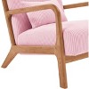 Vynxaria Nordhavn Lounge Chair ¨C Scandinavian-Inspired Wooden Armchair with Corduroy Upholstery - 4 of 4
