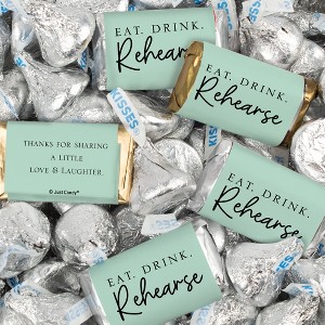 116 Pcs Wedding Rehearsal Dinner Candy Favors Miniatures Chocolate & Kisses (1.50 lbs) - 1 of 2