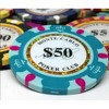 Slickblue 25-Pack Monte Carlo 14g Poker Chips, Clay Composite, Holo Inlay, Casino Style Set, Multi-Color, $1-$10,000 - 2 of 3