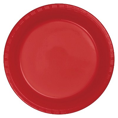 Classic Red 9" Plastic Plates - 20ct